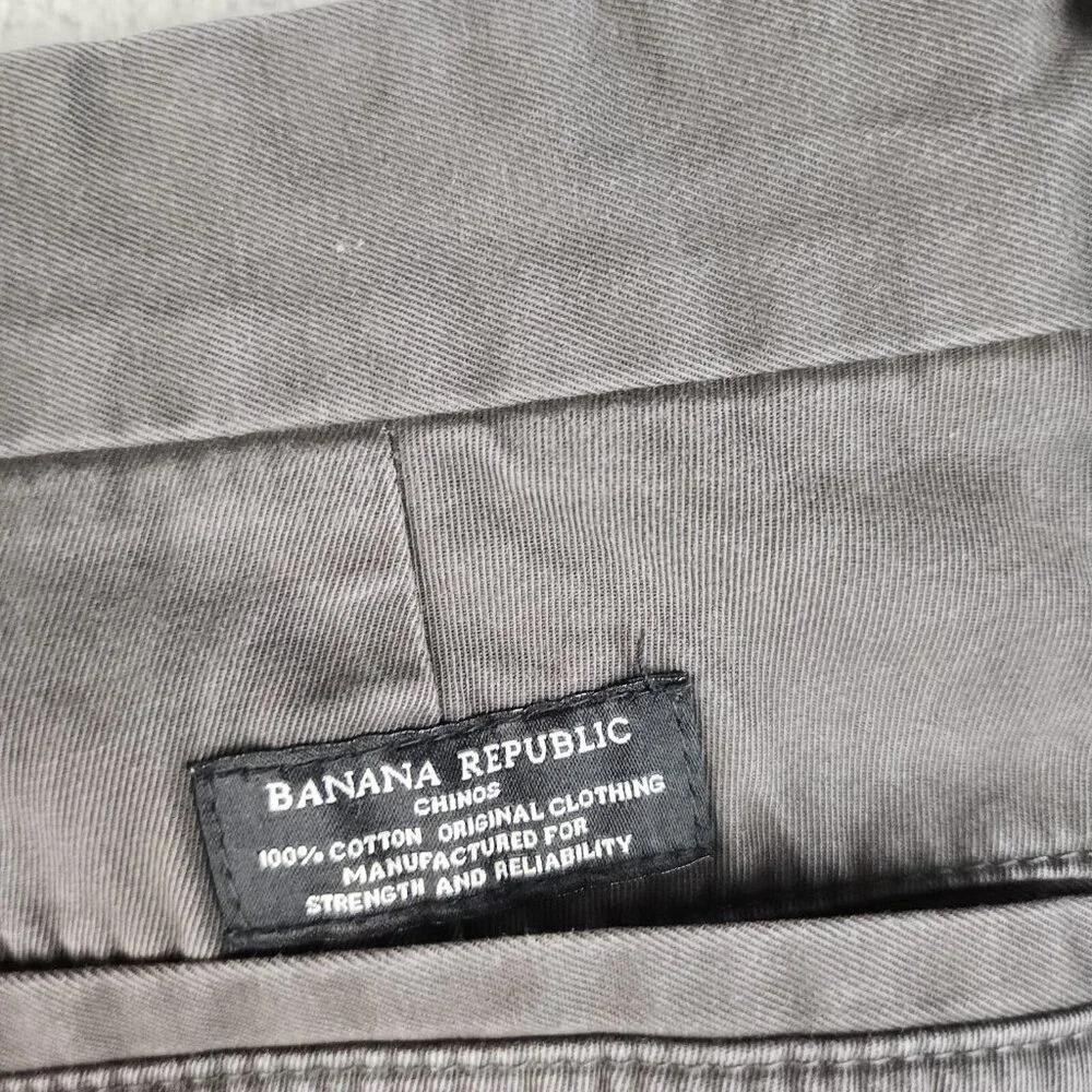 Banana Republic Pants Men's 34x34 Gray Chinos Emerson Straight Leg Casual Slacks